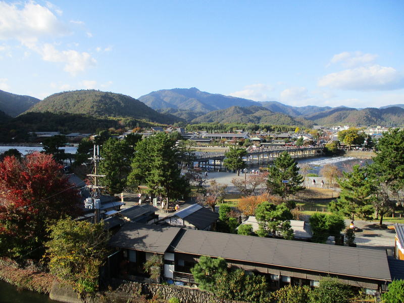 ホテル嵐山の部屋の窓から撮影